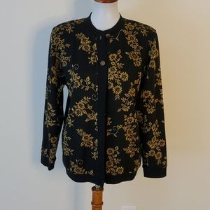 Ecco Bay black and gold cardigan size small